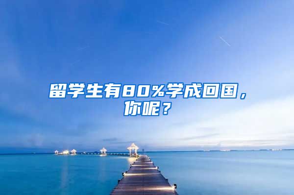 留学生有80%学成回国，你呢？