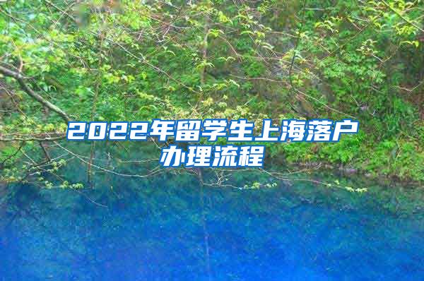 2022年留学生上海落户办理流程