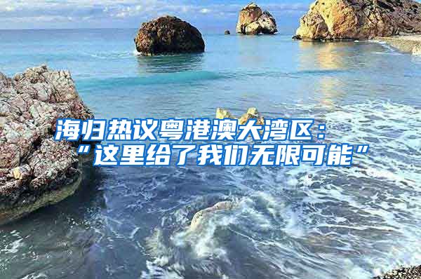 海归热议粤港澳大湾区：“这里给了我们无限可能”