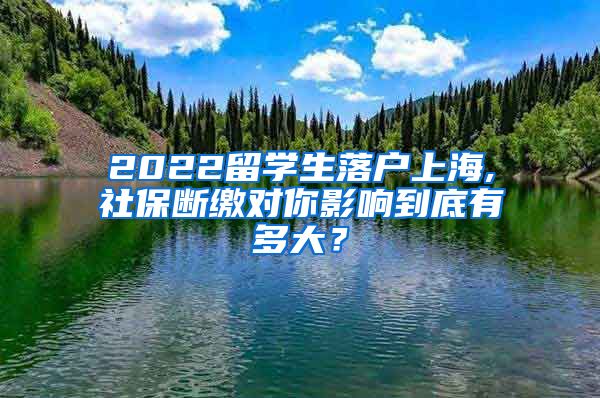 2022留学生落户上海,社保断缴对你影响到底有多大？