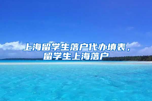 上海留学生落户代办填表，留学生上海落户