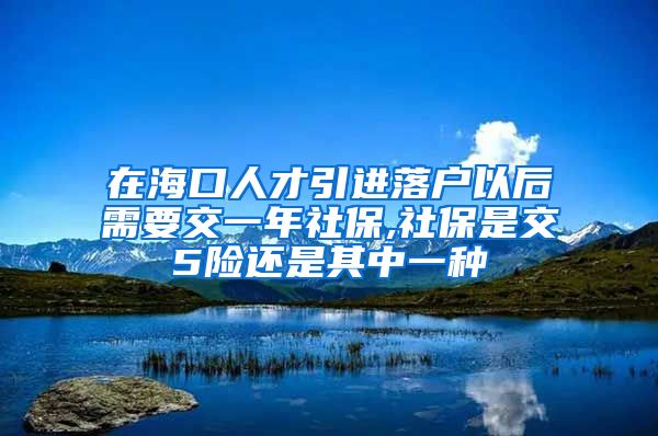 在海口人才引进落户以后需要交一年社保,社保是交5险还是其中一种