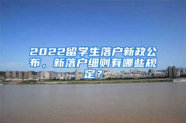 2022留学生落户新政公布，新落户细则有哪些规定？