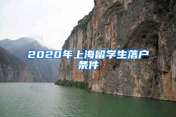 2020年上海留学生落户条件