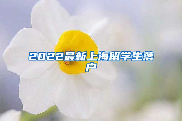 2022最新上海留学生落户