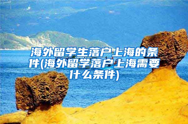 海外留学生落户上海的条件(海外留学落户上海需要什么条件)