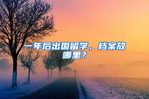 一年后出国留学，档案放哪里？