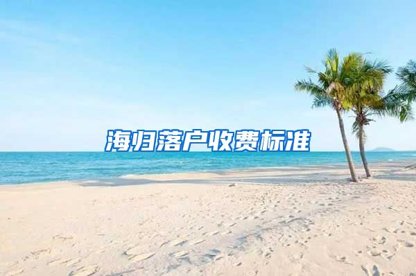 海归落户收费标准