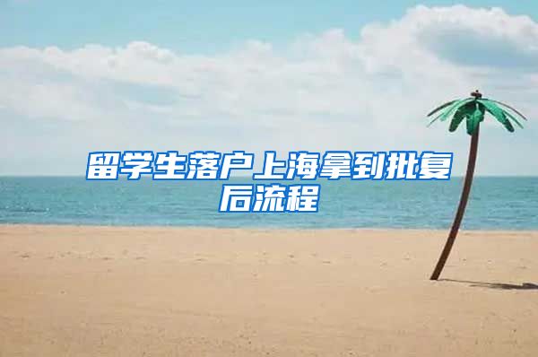 留学生落户上海拿到批复后流程