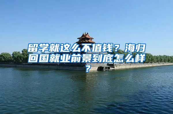 留学就这么不值钱？海归回国就业前景到底怎么样？