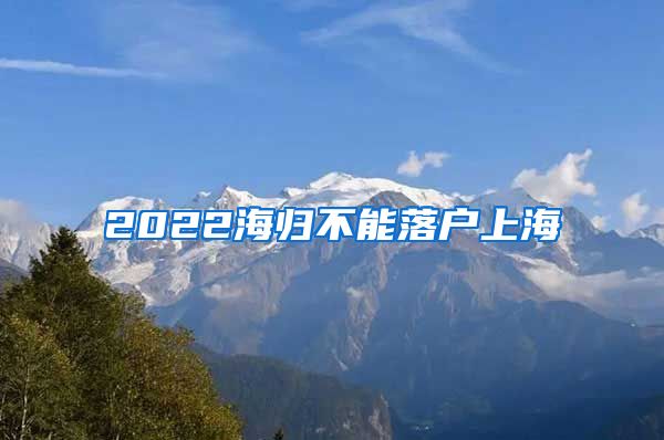 2022海归不能落户上海