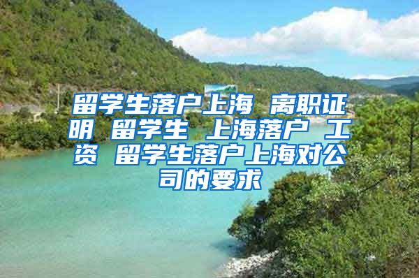 留学生落户上海 离职证明 留学生 上海落户 工资 留学生落户上海对公司的要求