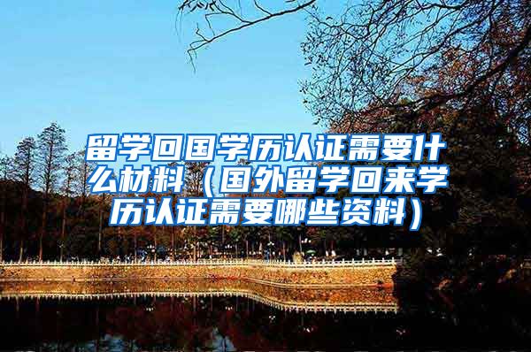 留学回国学历认证需要什么材料（国外留学回来学历认证需要哪些资料）