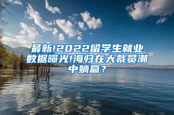 最新!2022留学生就业数据曝光!海归在大裁员潮中躺赢？