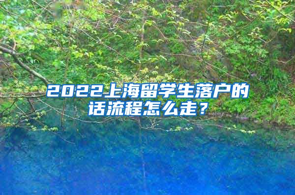 2022上海留学生落户的话流程怎么走？