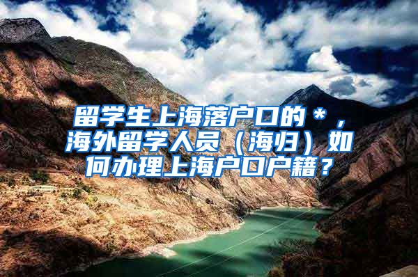 留学生上海落户口的＊，海外留学人员（海归）如何办理上海户口户籍？