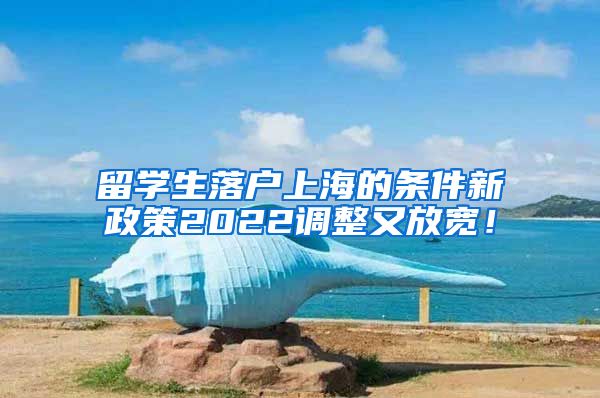 留学生落户上海的条件新政策2022调整又放宽！