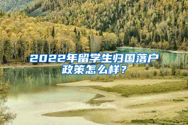 2022年留学生归国落户政策怎么样？