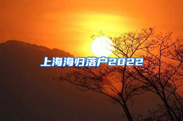 上海海归落户2022