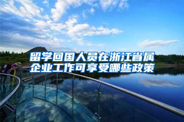 留学回国人员在浙江省属企业工作可享受哪些政策