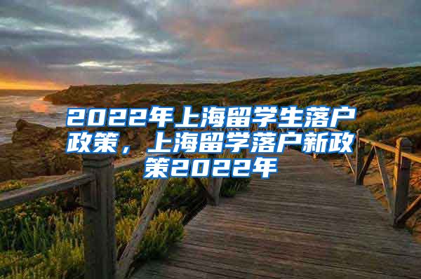 2022年上海留学生落户政策，上海留学落户新政策2022年