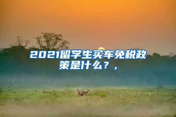 2021留学生买车免税政策是什么？,