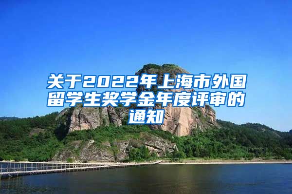 关于2022年上海市外国留学生奖学金年度评审的通知