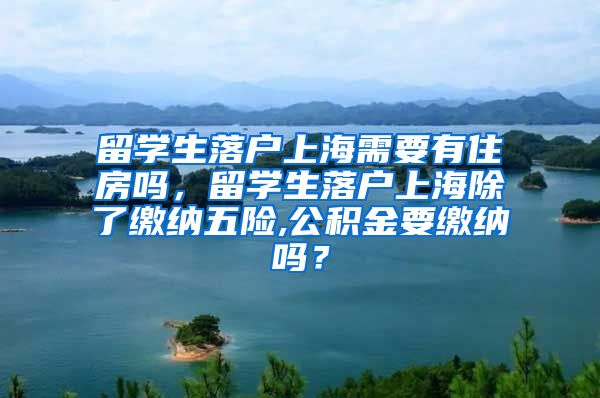 留学生落户上海需要有住房吗，留学生落户上海除了缴纳五险,公积金要缴纳吗？