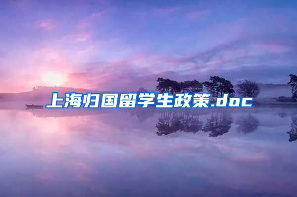 上海归国留学生政策.doc