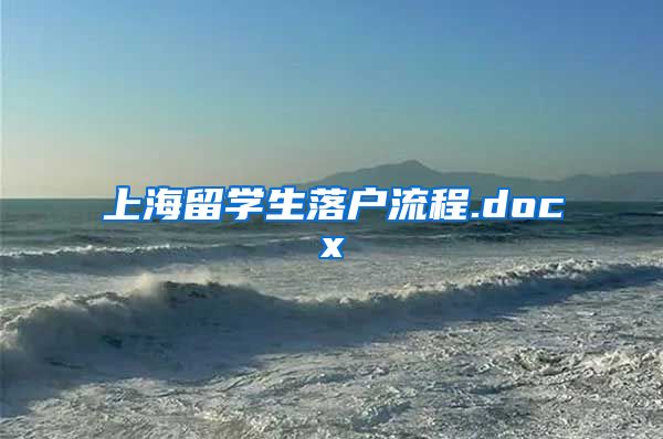 上海留学生落户流程.docx