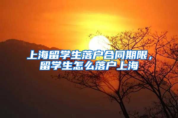 上海留学生落户合同期限，留学生怎么落户上海