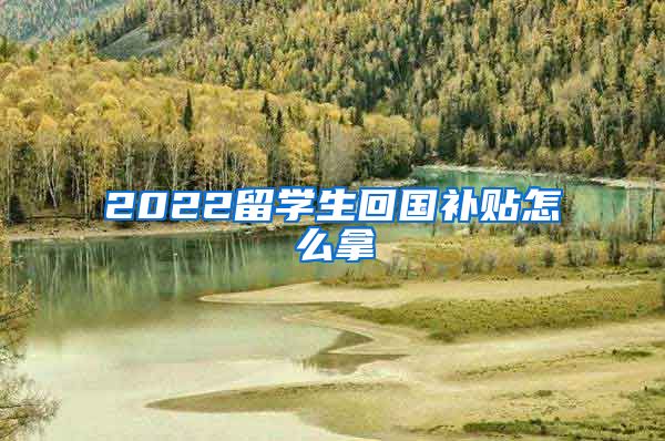 2022留学生回国补贴怎么拿