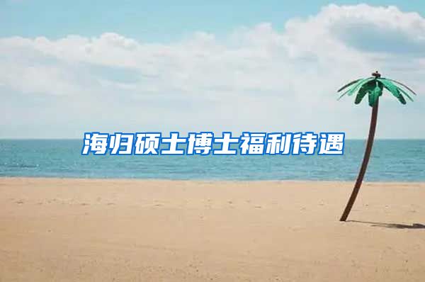 海归硕士博士福利待遇