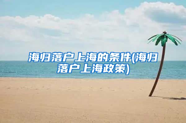 海归落户上海的条件(海归落户上海政策)