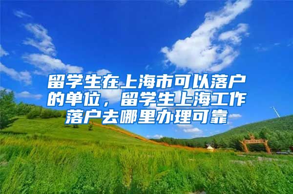 留学生在上海市可以落户的单位，留学生上海工作落户去哪里办理可靠