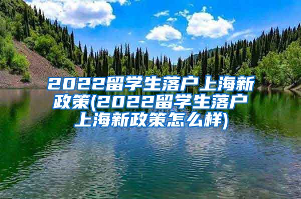 2022留学生落户上海新政策(2022留学生落户上海新政策怎么样)