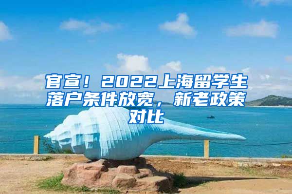 官宣！2022上海留学生落户条件放宽，新老政策对比