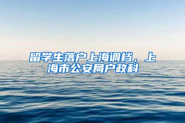 留学生落户上海调档，上海市公安局户政科