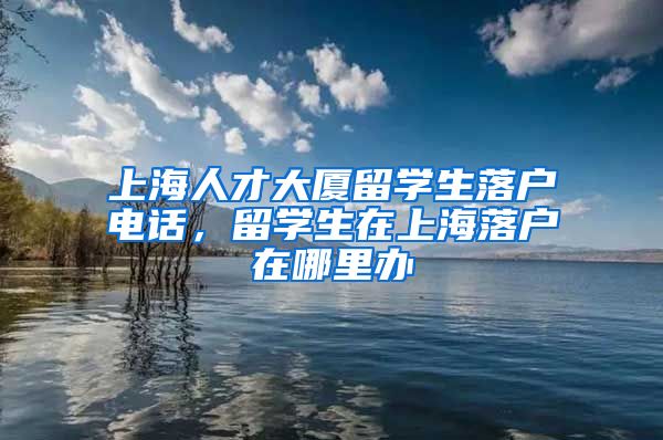 上海人才大厦留学生落户电话，留学生在上海落户在哪里办