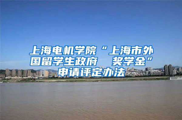 上海电机学院“上海市外国留学生政府  奖学金”申请评定办法