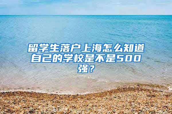 留学生落户上海怎么知道自己的学校是不是500强？