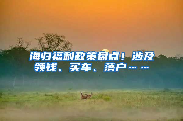 海归福利政策盘点！涉及领钱、买车、落户……