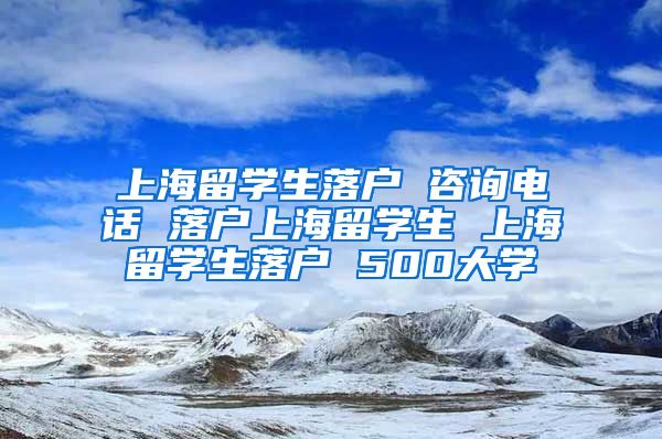 上海留学生落户 咨询电话 落户上海留学生 上海留学生落户 500大学