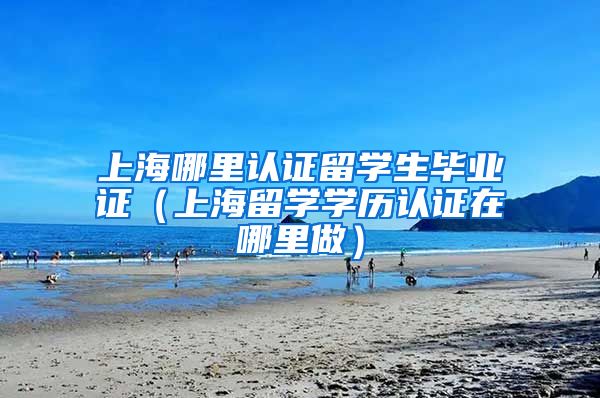 上海哪里认证留学生毕业证（上海留学学历认证在哪里做）