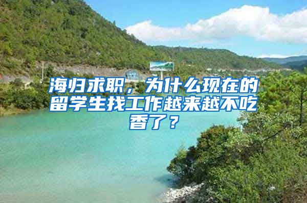 海归求职，为什么现在的留学生找工作越来越不吃香了？