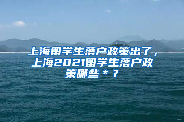 上海留学生落户政策出了，上海2021留学生落户政策哪些＊？