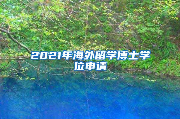 2021年海外留学博士学位申请