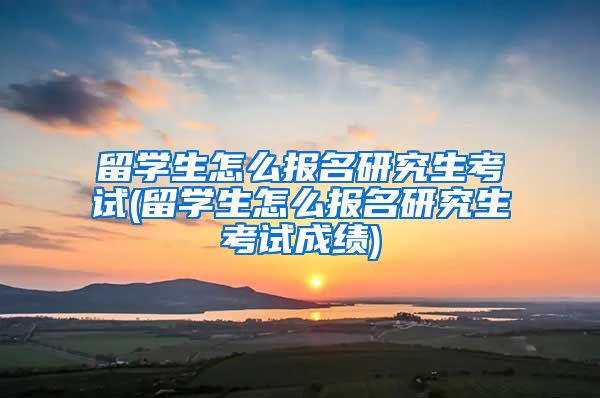 留学生怎么报名研究生考试(留学生怎么报名研究生考试成绩)