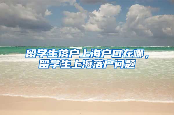 留学生落户上海户口在哪，留学生上海落户问题