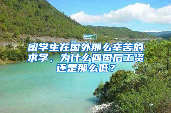 留学生在国外那么辛苦的求学，为什么回国后工资还是那么低？